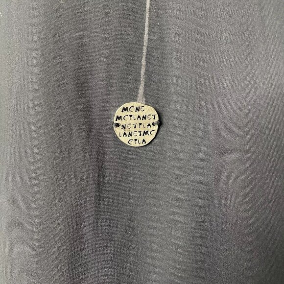 MC Planet by Innate Black Flash Dress Asymmetric Draped Abstract Floral - Picture 8 of 9